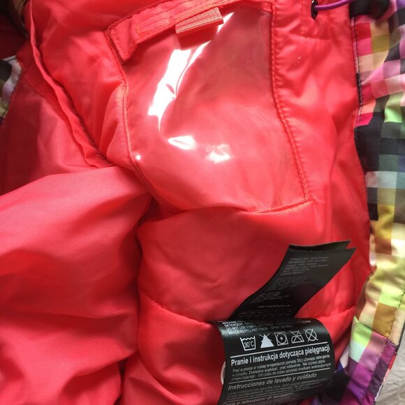 Burton Jacket Womens S Pink Dryride Pixel Geometric Snowboard Ski Parka Coat Zip - Picture 13 of 15